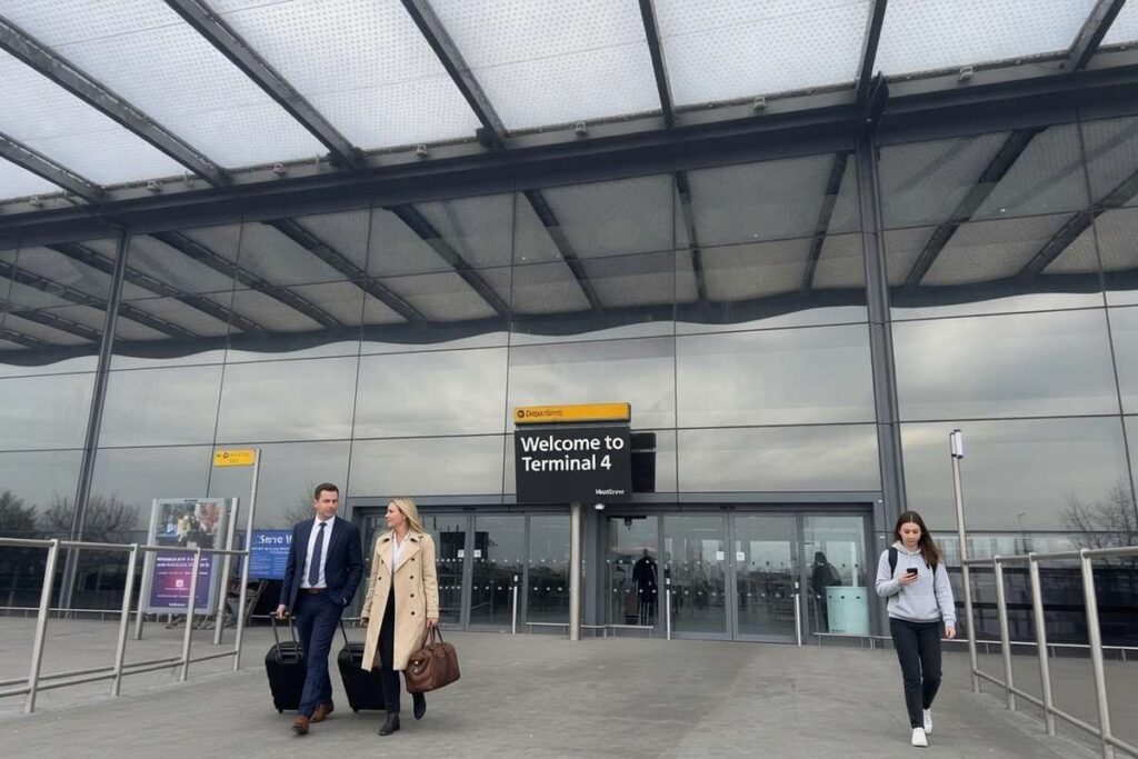 London Heathrow Terminal 4 Qatar Airways check-in departure hall 2026
