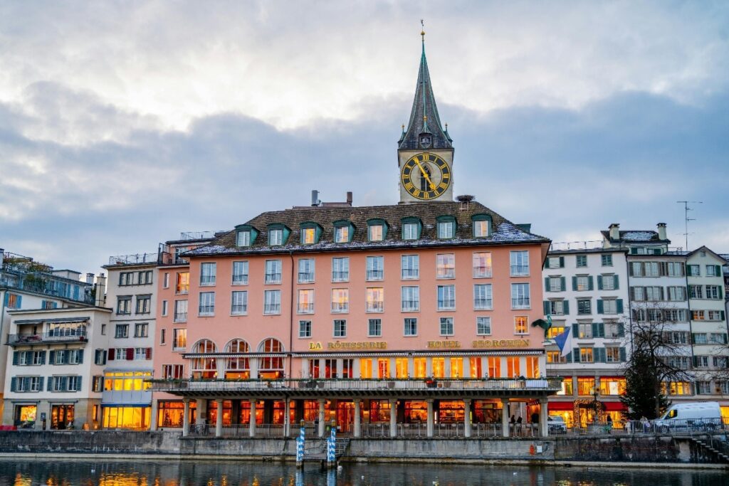 Zurich Altstadt Old Town cobblestone streets Limmat River Switzerland 2026