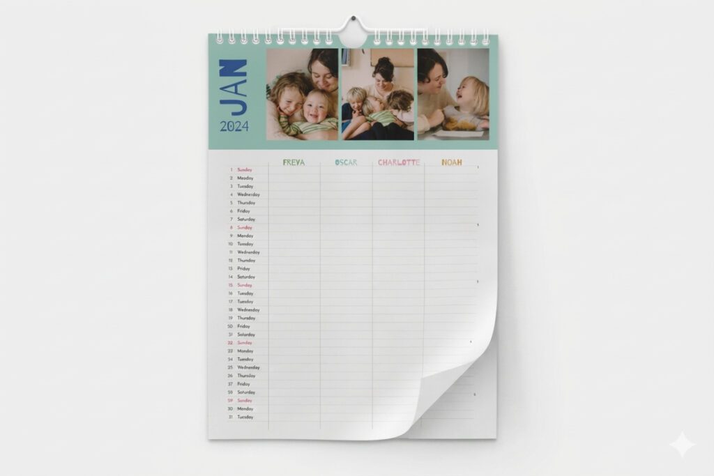 2. Personalised 2027 Family Planner Calendar – Best For Households That Need More Than a Display Calendar