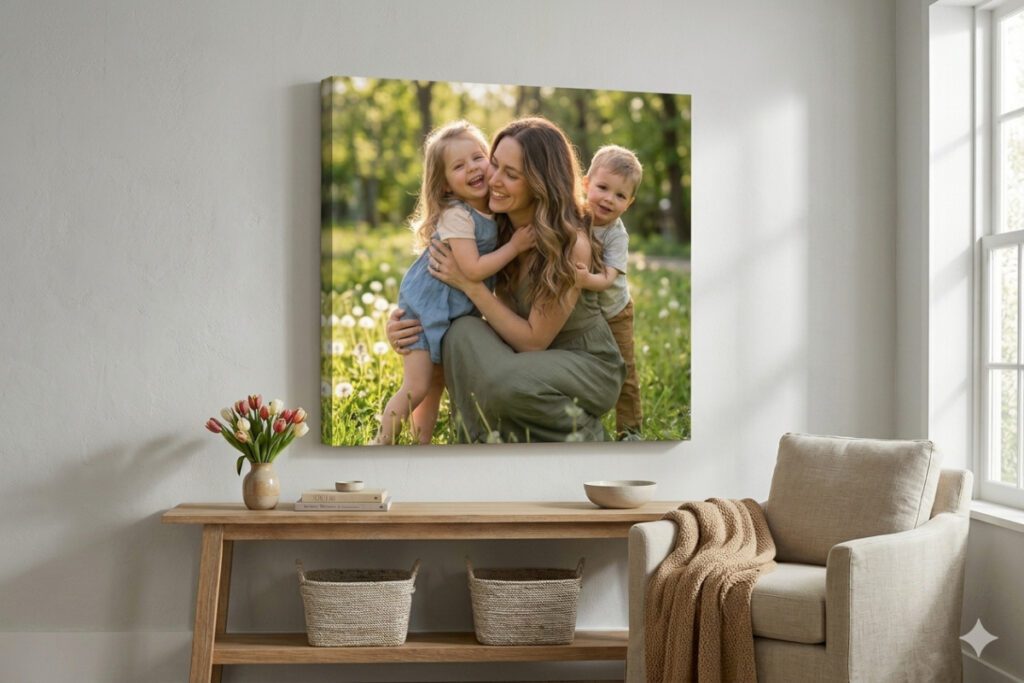 3. Canvas Wall Art Print (Gallery-Wrap, 2cm or 4cm Depth) – Best For a Permanent Christmas Present That Transforms a Room
