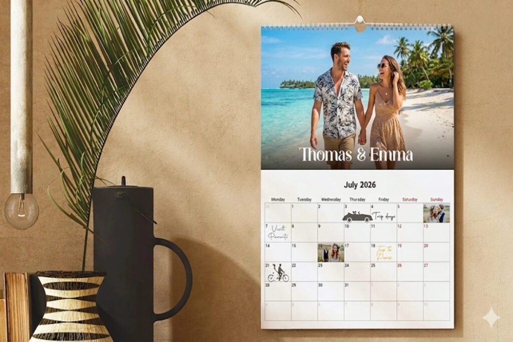3. Personalised 2027 Photo Calendar – Best For Converting a Summer Holiday Photograph Into a Year-Round Daily Presence