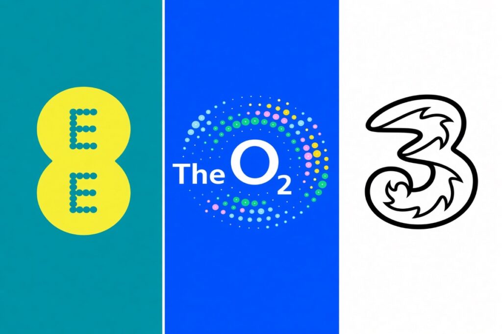 EE vs O2 vs Three - Quick Comparison