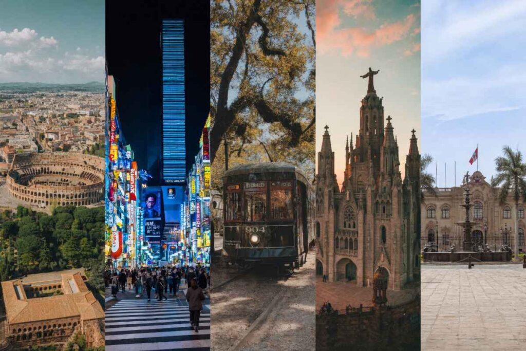 Rome, Tokyo, New Orleans, Barcelona, Lima
