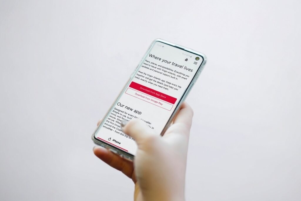 Joining Flying Club download the Virgin Atlantic app