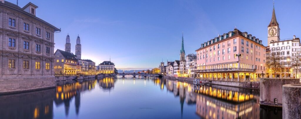 Must-see attractions in Zurich Old Town street