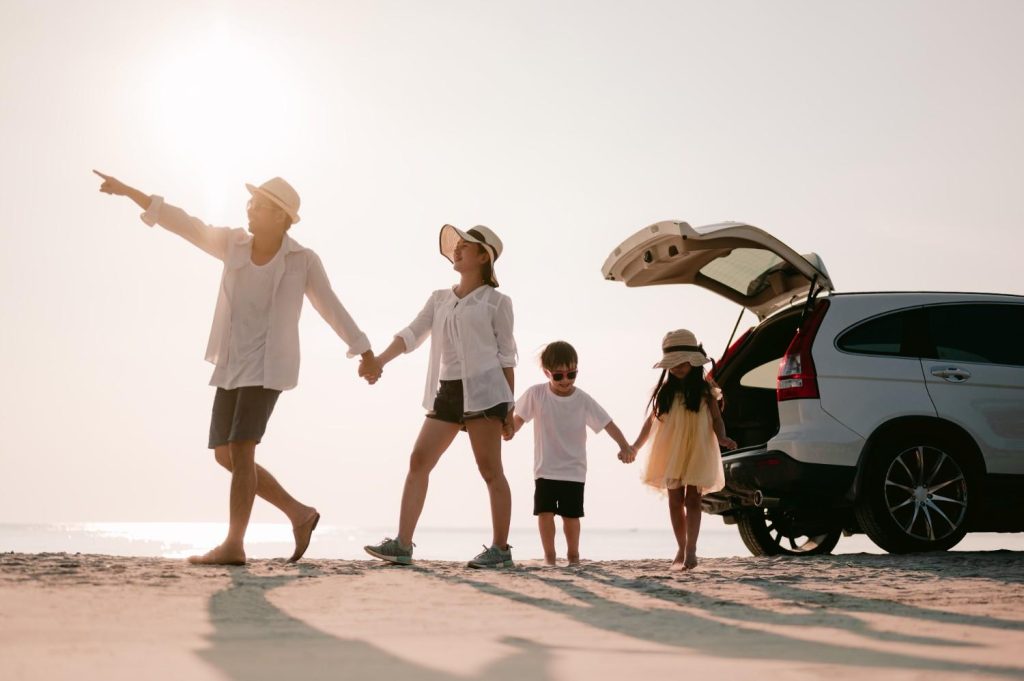 Budget Car Rental car at beach