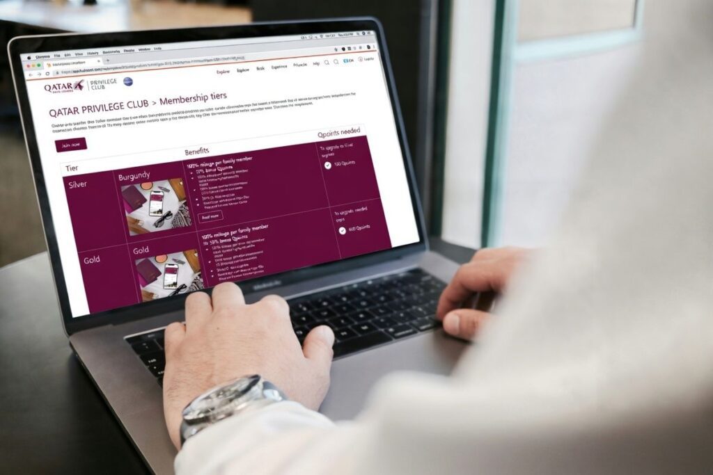 Qatar Airways Privilege Club tier benefits Burgundy Silver Gold Platinum comparison