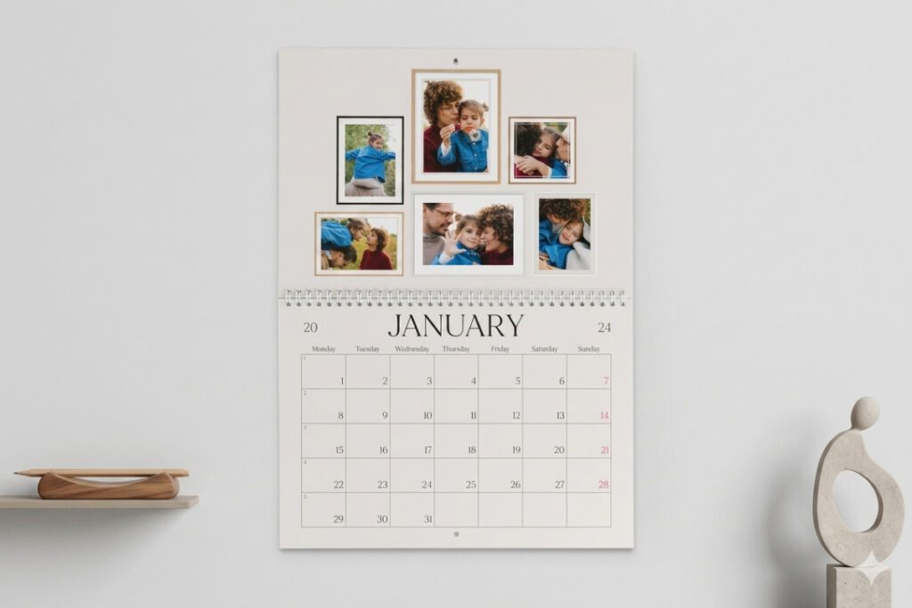 1. Personalised 2027 Wall Calendar (A3, A4, Square, and More) – Best For a Kitchen or Living Room Display That Organises the Entire Year