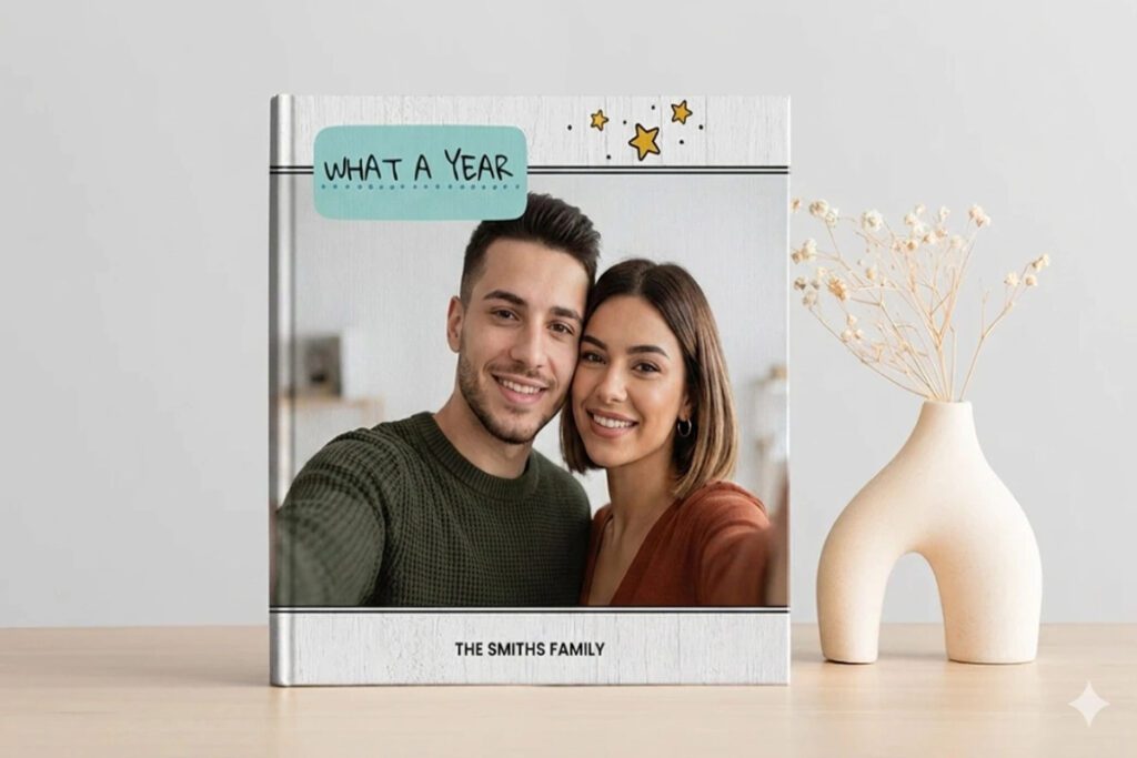 2. Personalised Hardcover Photo Book (Couple's Album) – Best For Telling the Full Story of a Relationship in a Single Object
