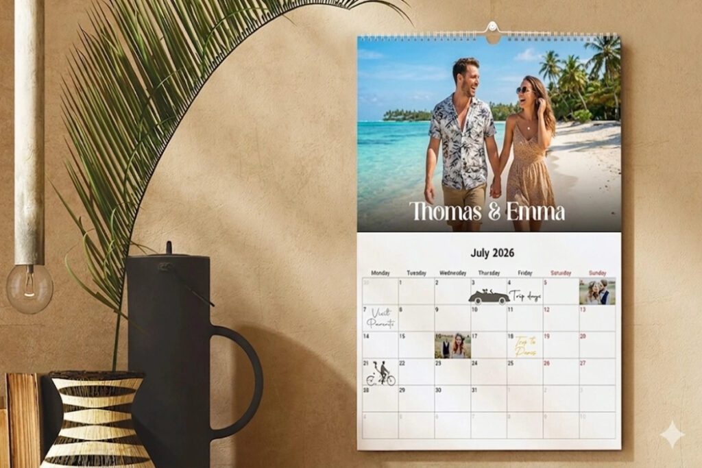 3. Personalised 2027 Photo Calendar – Best For Converting a Summer Holiday Photograph Into a Year-Round Daily Presence