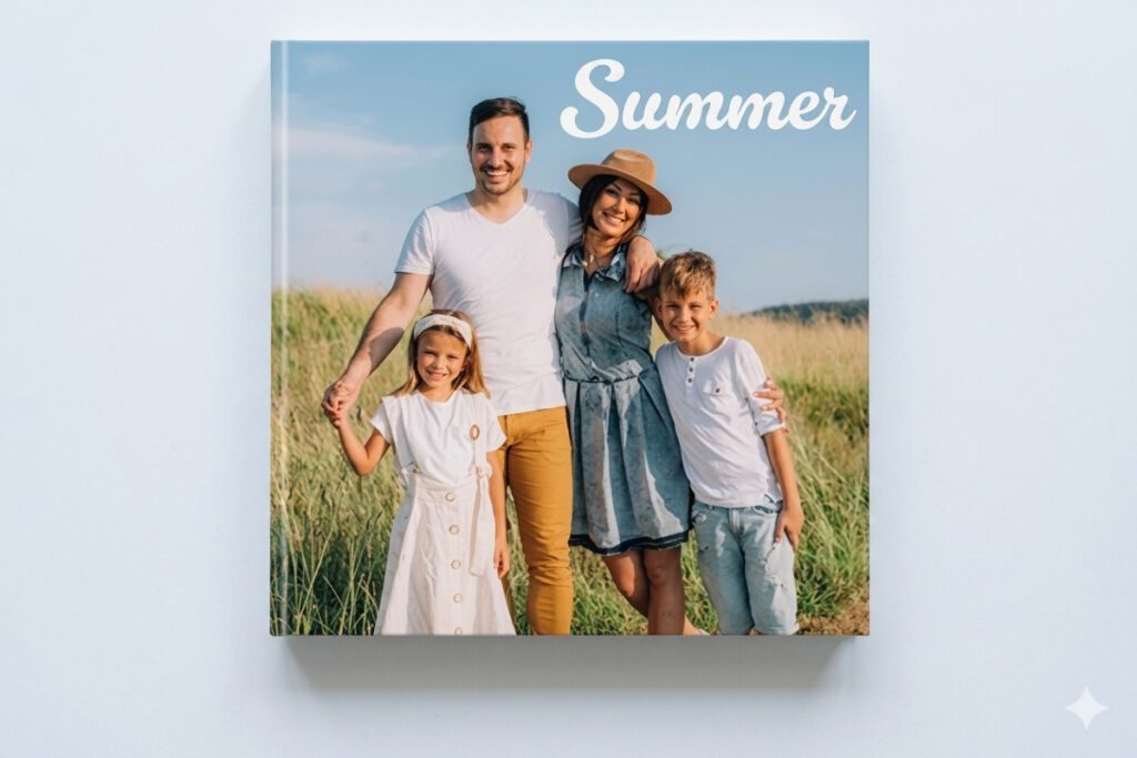 4. Hardcover Photo Book (A4 or 20×20cm, Digital or Layflat Print) – Best For a Christmas Gift That Tells a Year-in-Review Family Story