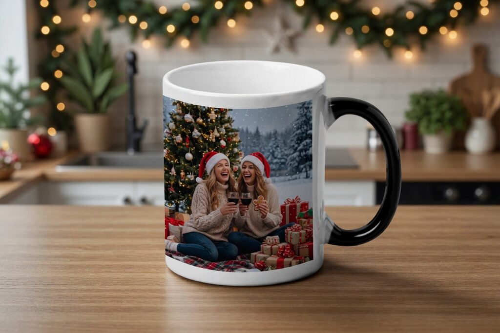 4. Personalised Photo Mugs (Standard, Latte & Collage) – Best For Stocking Fillers and Last-Minute Christmas Gifts