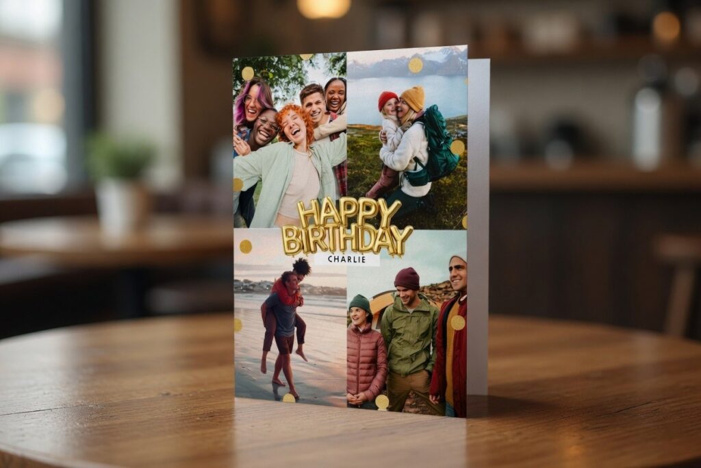 5. Personalised Birthday Group Card With Photo Upload – Best For Collective Birthday Moments Where Everyone Contributes