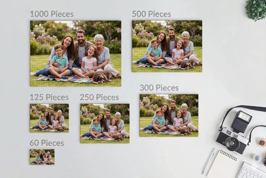 5. Personalised Photo Jigsaw Puzzle (60 to 1,000 Pieces) – Best For an Interactive Birthday Gift That Becomes a Keepsake After Completion