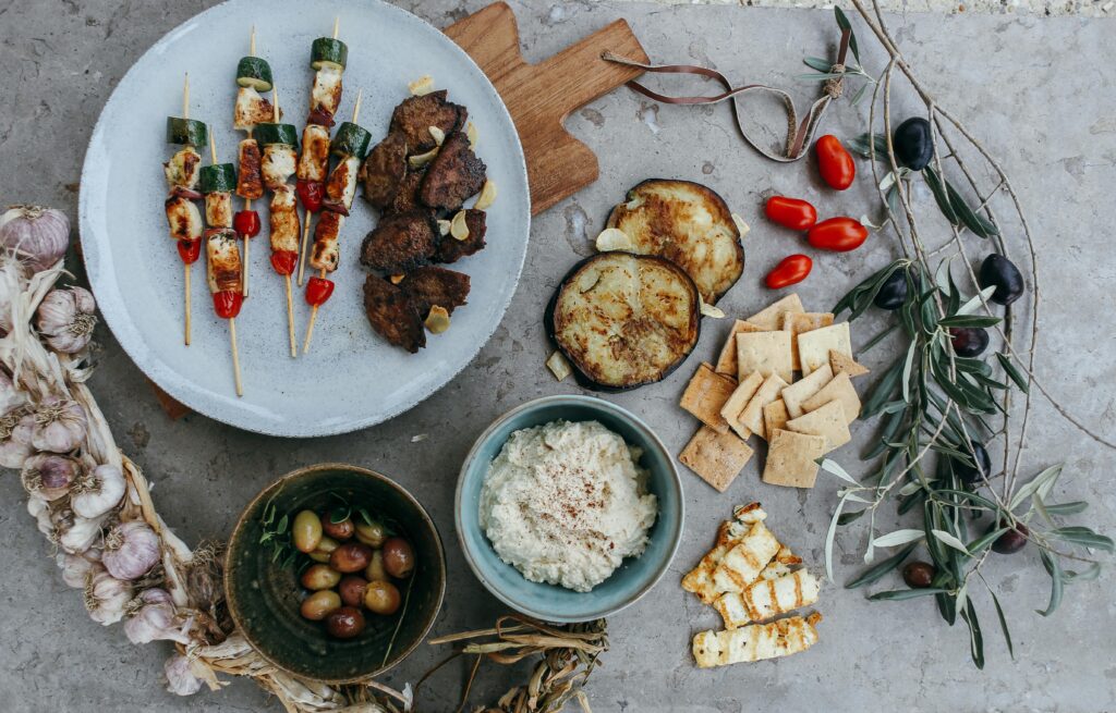 What Food Is Cyprus Known For - halloumi chees, souvlaki kleftiko
