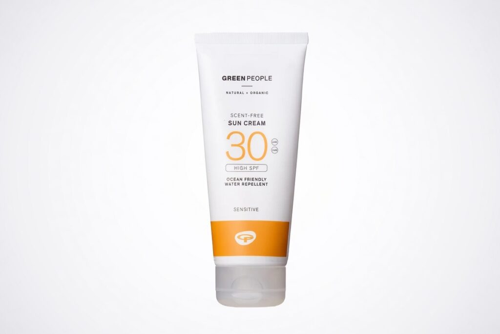 2. Green People Scent Free Sun Cream SPF30 — Best for Sensitive, Eczema-Prone, and Prickly-Heat Skin on Holiday