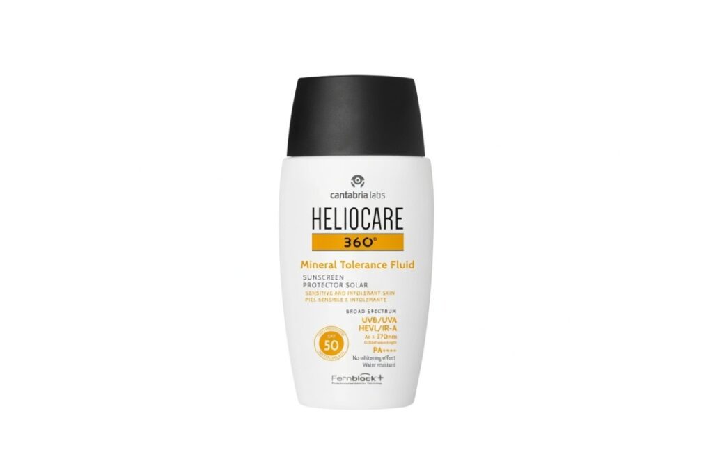 3. Heliocare 360° Mineral Tolerance Fluid SPF50 — Best for Post-Procedure, Reactive, and Rosacea-Prone Skin on Holiday